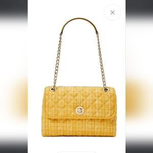 Kate Spade Adjustable Strap Natalia Tweed Bag In Mango.
